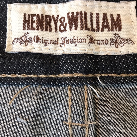 Henry & William Black Raw Straight Leg Denim Jeans Size 50 x 32 NWOT - Picture 9 of 9